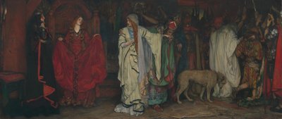 Kuningas Lear, näytös I, kohtaus I, 1898. tekijältä Edwin Austin Abbey