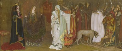 Kuningas Lear, I näytös, I kohtaus, Cordelian jäähyväiset, 1898 tekijältä Edwin Austin Abbey