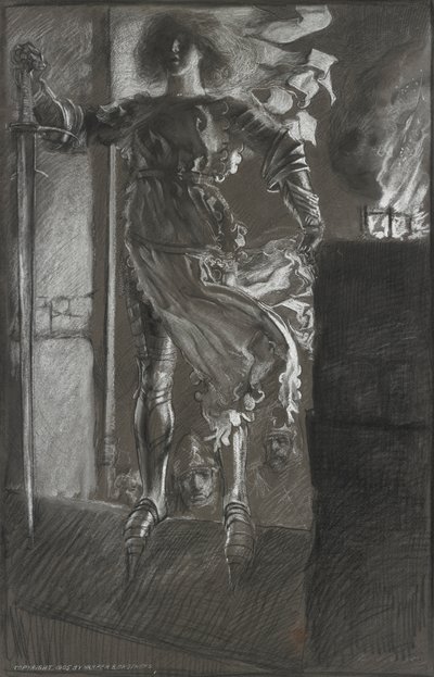 La Pucelle, kuningas Henrik VI, osa I, näytös 3, kohtaus 2 tekijältä Edwin Austin Abbey