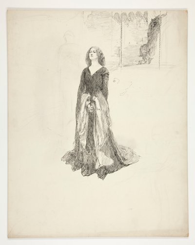Nainen kädet ristissä, kuningas Richard II:lta tekijältä Edwin Austin Abbey