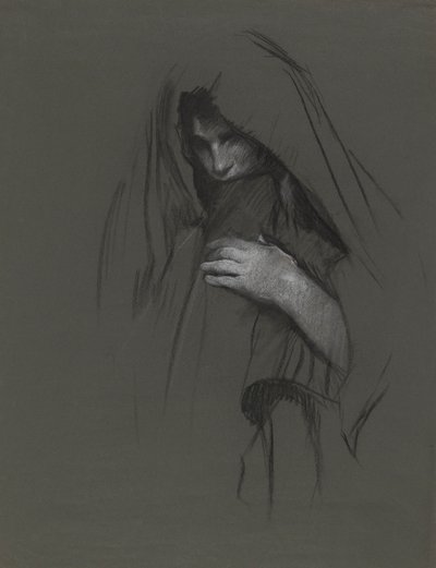 Maria, Kleofaan vaimo, opiskelee Kolmelle Marialle tekijältä Edwin Austin Abbey