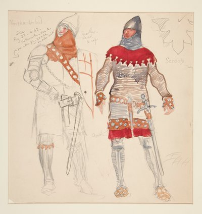 Northumberland Men, pukupiirros Henry Irvingille tekijältä Edwin Austin Abbey