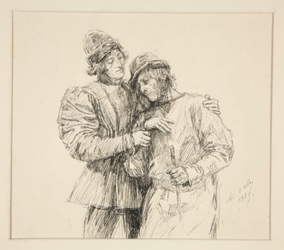 Orlando ja Adam, kuvitus näytökselle II, kohtaus iv, kuten haluat tekijältä Edwin Austin Abbey