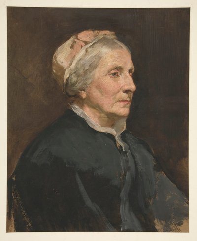 Vanhemman naisen muotokuva (tunnistamaton hoitaja) tekijältä Edwin Austin Abbey