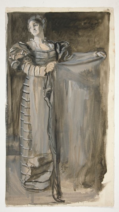 Othellon esitutkimus (?) tekijältä Edwin Austin Abbey