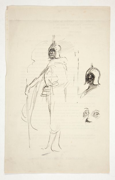 Othellon esitutkimus (?) tekijältä Edwin Austin Abbey