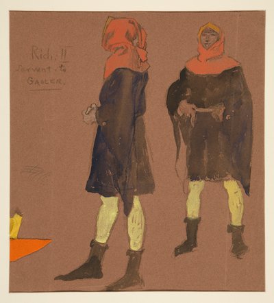 Sewart Gaolerille, pukuluonnos kuningas Richard II:lle tekijältä Edwin Austin Abbey