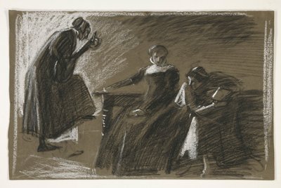 Luonnos tuntemattomasta Shakespearen näytelmästä tekijältä Edwin Austin Abbey