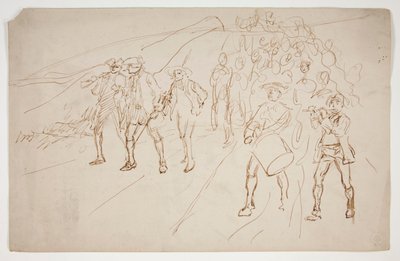 Luonnos vapaussodan joukkoista, marssi tekijältä Edwin Austin Abbey