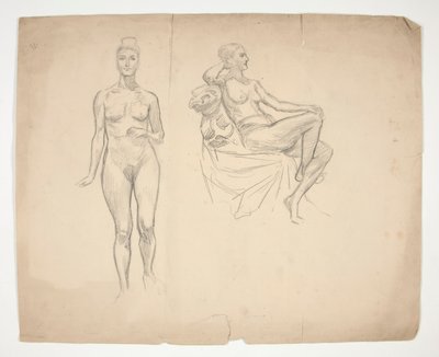 Luonnos mallista kahdessa asennossa tekijältä Edwin Austin Abbey