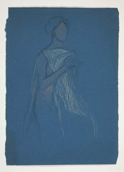 Luonnos naisesta - pukututkimus näytelmään? tekijältä Edwin Austin Abbey