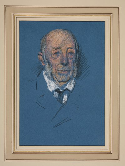 Opiskelu. Iäkäs mies kruunajaisiin tekijältä Edwin Austin Abbey