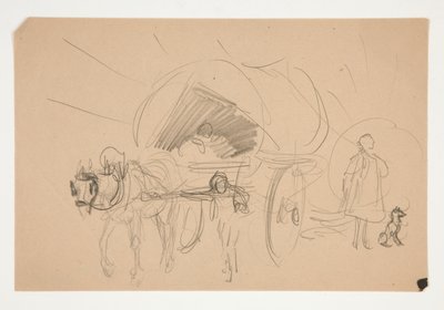 Estudi per a .1201 - il·lustració per a Oliver Goldsmithfinnish tekijältä Edwin Austin Abbey