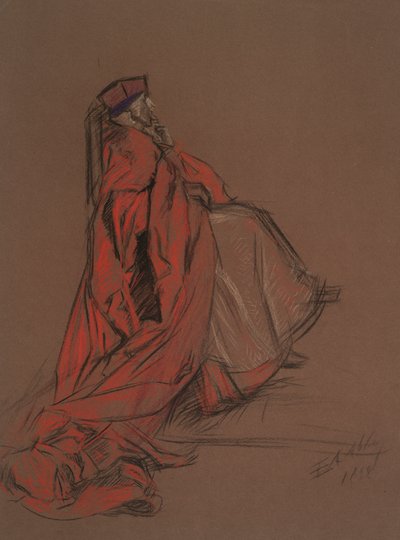 Tutkimus kardinaali Woolseylle Catherinen oikeudenkäyntiä varten tekijältä Edwin Austin Abbey