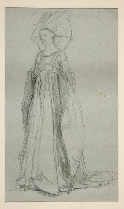 Tutkimus Lady Annelle, kuningas Richard III:lle (?) tekijältä Edwin Austin Abbey