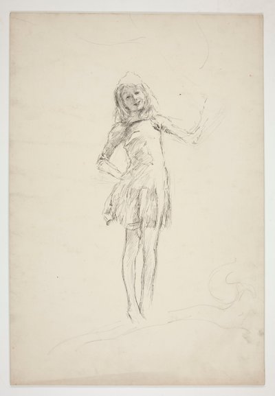 Study for Puck, juhannusyöstä tekijältä Edwin Austin Abbey