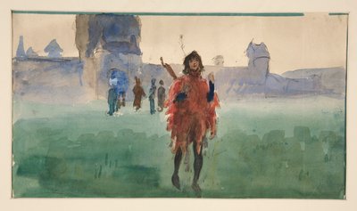 Study for Wandering Minstrel (öljymaalaus) tekijältä Edwin Austin Abbey