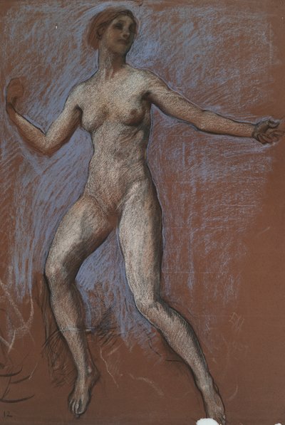 Tutkimus hahmo 12 keskipäivällä varten tekijältä Edwin Austin Abbey