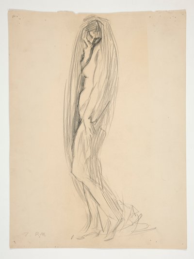 Tutkimus hahmolle klo 19 varten tekijältä Edwin Austin Abbey