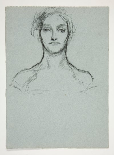 Tutkimus pastellille (.2228): Nuoren naisen muotokuva tekijältä Edwin Austin Abbey