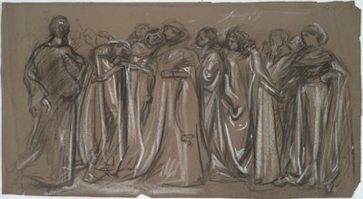 Opiskelu vangittujen hyveiden puolesta, hahmotutkimus tekijältä Edwin Austin Abbey