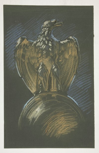 Tutkimus kotkapylvään koristeluun tekijältä Edwin Austin Abbey