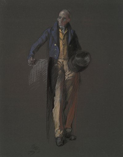 Tutkimus Stephan Girardin hahmolle, in tekijältä Edwin Austin Abbey