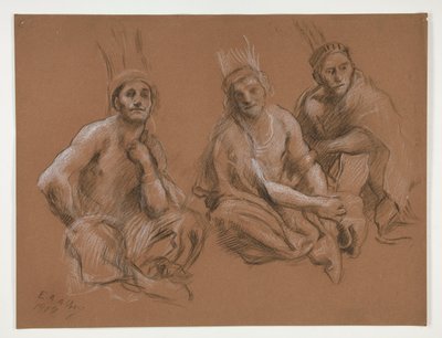 Tutkimus 3 intialaista varten tekijältä Edwin Austin Abbey