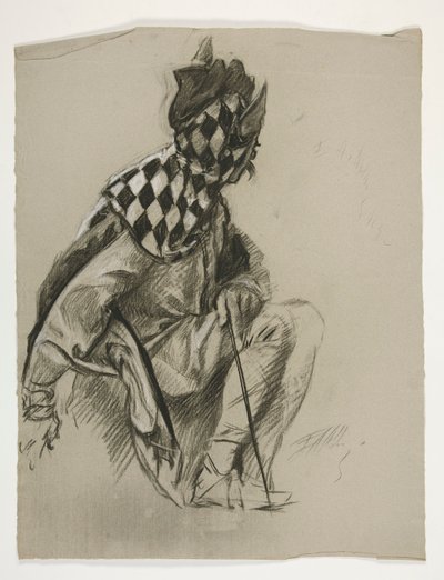 Study of Jester (käyttämätön), The Quest of the Holy Grail (15 maalauksen sarja Bostonin yleiselle kirjastolle, valmistui vuonna 1901) tekijältä Edwin Austin Abbey