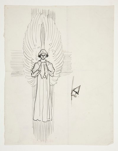 Study of an Angel, The Quest of the Holy Graal (15 maalauksen sarja Bostonin yleiselle kirjastolle, valmistui vuonna 1901) tekijältä Edwin Austin Abbey