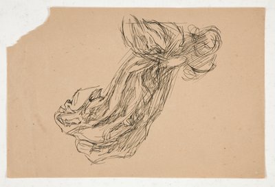 Enkelitutkimus (lasimaalauksille? kattoon?) tekijältä Edwin Austin Abbey