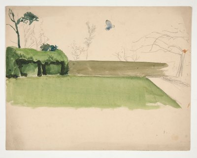 Suljetun nurmikon ja puutarhan tutkimus tekijältä Edwin Austin Abbey