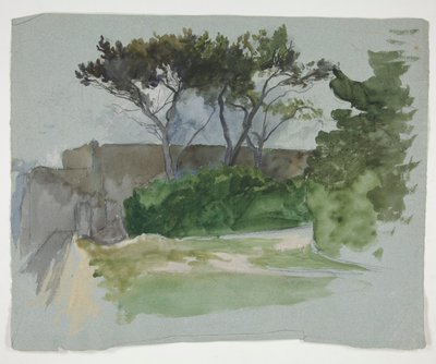 Puiden ja kivimuurien maisematutkimus tekijältä Edwin Austin Abbey