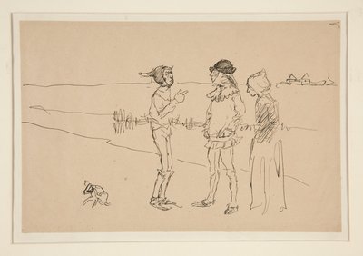 Tutkimus kahdesta miehestä, naisesta ja koirasta, Lovesta tekijältä Edwin Austin Abbey