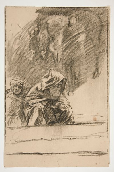 Kolme hahmoa ja hevosia: opiskella tekijältä Edwin Austin Abbey