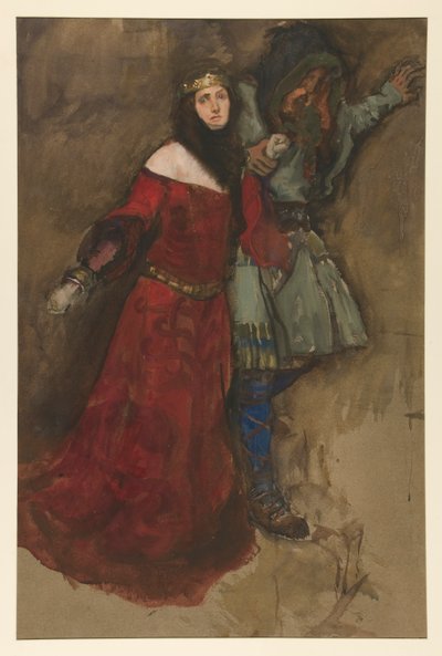 Tuntematon kohtaus Hamletista vai Macbethistä? tekijältä Edwin Austin Abbey