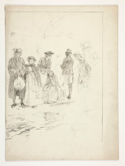 Nimetön kuvitus Oliver Goldsmithille tekijältä Edwin Austin Abbey