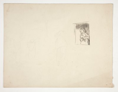 Nainen ikkunassa - tunnistamaton kuva tekijältä Edwin Austin Abbey