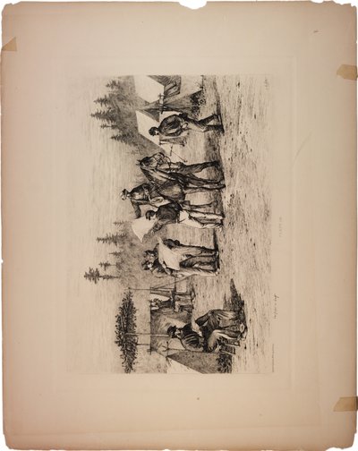Sanomalehdet leirillä, 1876 tekijältä Edwin Austin Forbes