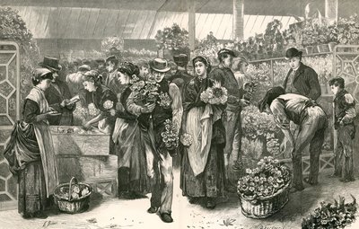 Kukkatori, Covent Garden, Lontoo tekijältä Edwin Buckman