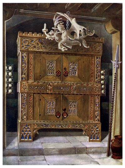 Myöhäisgoottilainen schrank, 1910. tekijältä Edwin Foley
