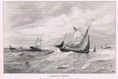 Gorlestonin satama, The Magazine of Art 1893, Cassell and Company tekijältä Edwin Hayes