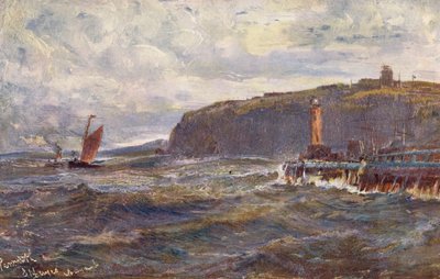 Penarth, Cardiffin sataman sisäänkäynti (värilitro) tekijältä Edwin Hayes