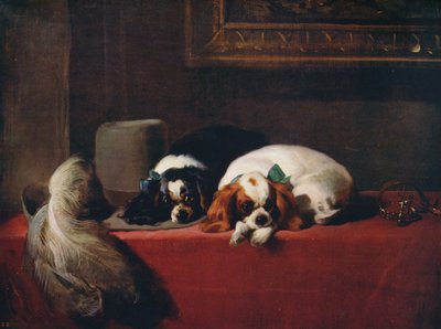 King Charles Spaniels The Cavaliers Pets, 1845, c1915 tekijältä Edwin Landseer