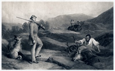 Prinssi Albert polttarien metsästys, 1800-luvun puoliväli tekijältä Edwin Landseer