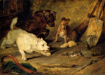 "Ratcatchers", 1821 tekijältä Edwin Henry Landseer