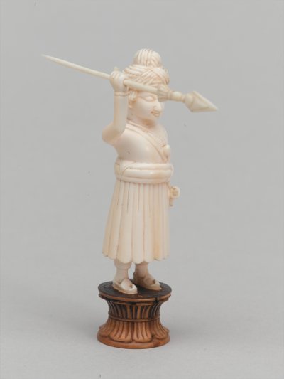 Musta sotilas, shakkinappula, Intia, 1820 noin tekijältä Edwin John Alexander