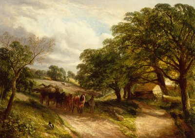 Carting Timber (öljy kankaalle) tekijältä Edwin L. Meadows