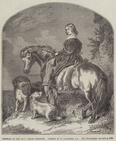 Kunniallisen Ashley Ponsonbyn muotokuva tekijältä Edwin Landseer