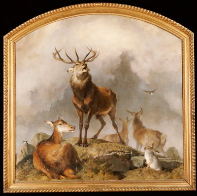 Kohtaus Braemarissa - Highland Deer tekijältä Edwin Landseer